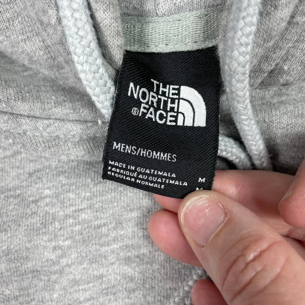 The North Face Box Logo Pullover Hoodie Mens Medium Gray Camo Graphic Fleece
